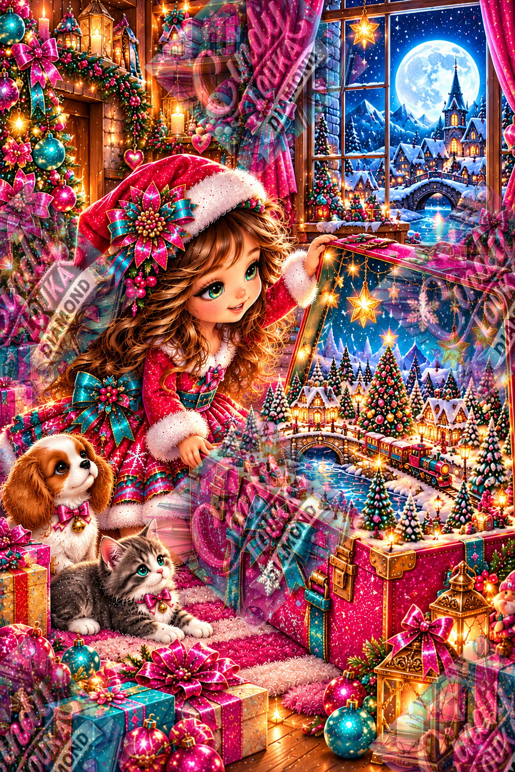 Le Noël des Mondes Miniatures 60x90 cm