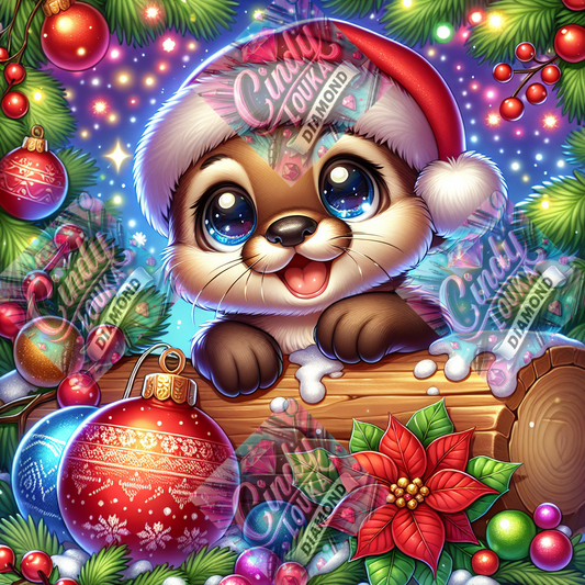 Petit cœur de Noël 60x60 cm