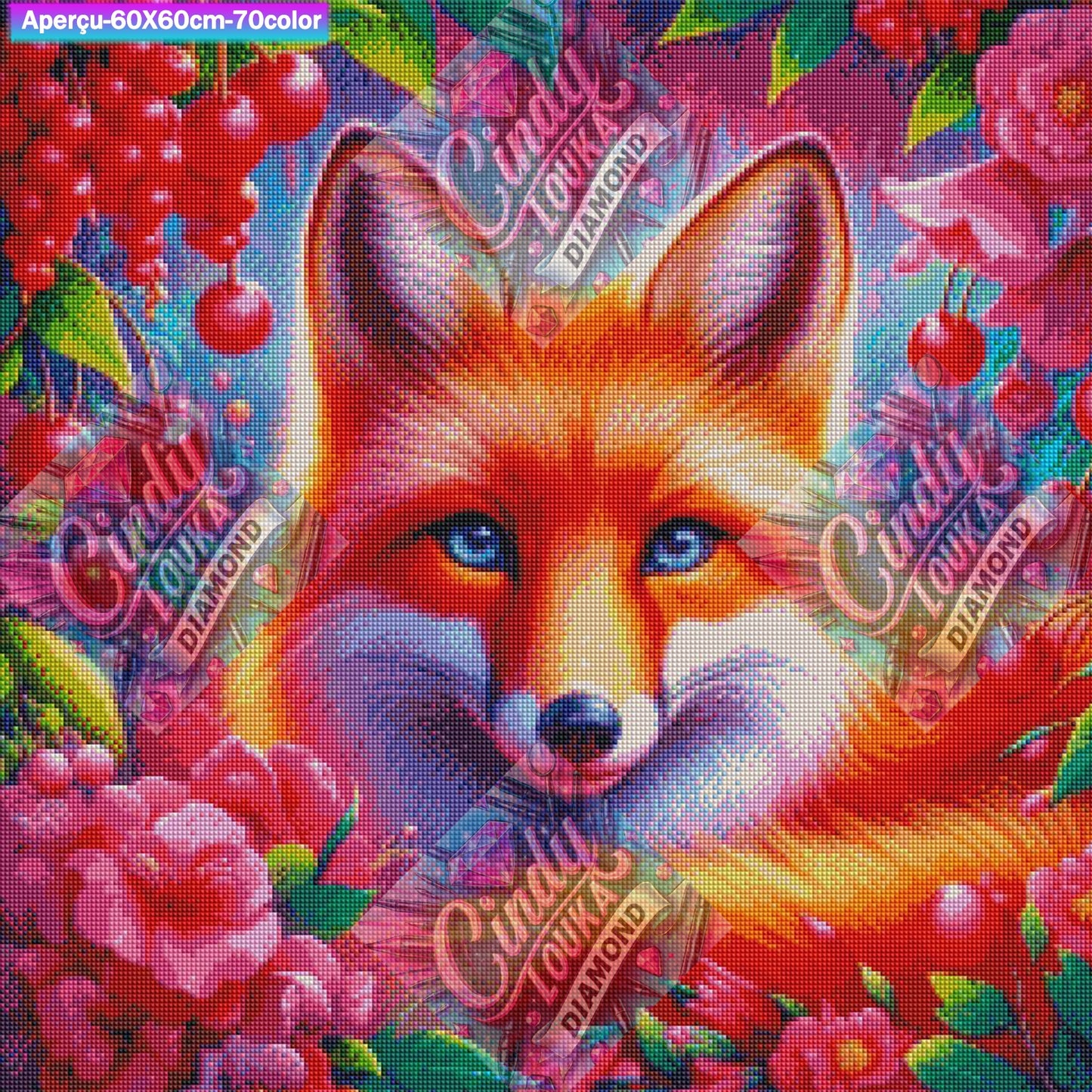 Renard Flamboyant 60x60 cm
