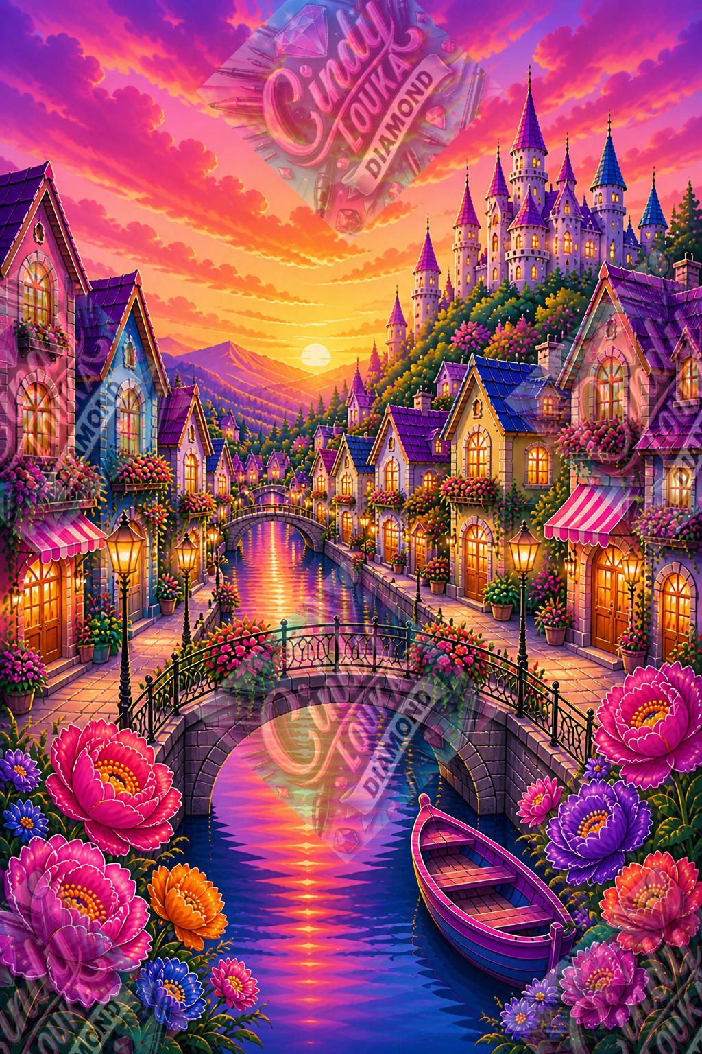 Rêve d’un Village Éternel 60x90 cm