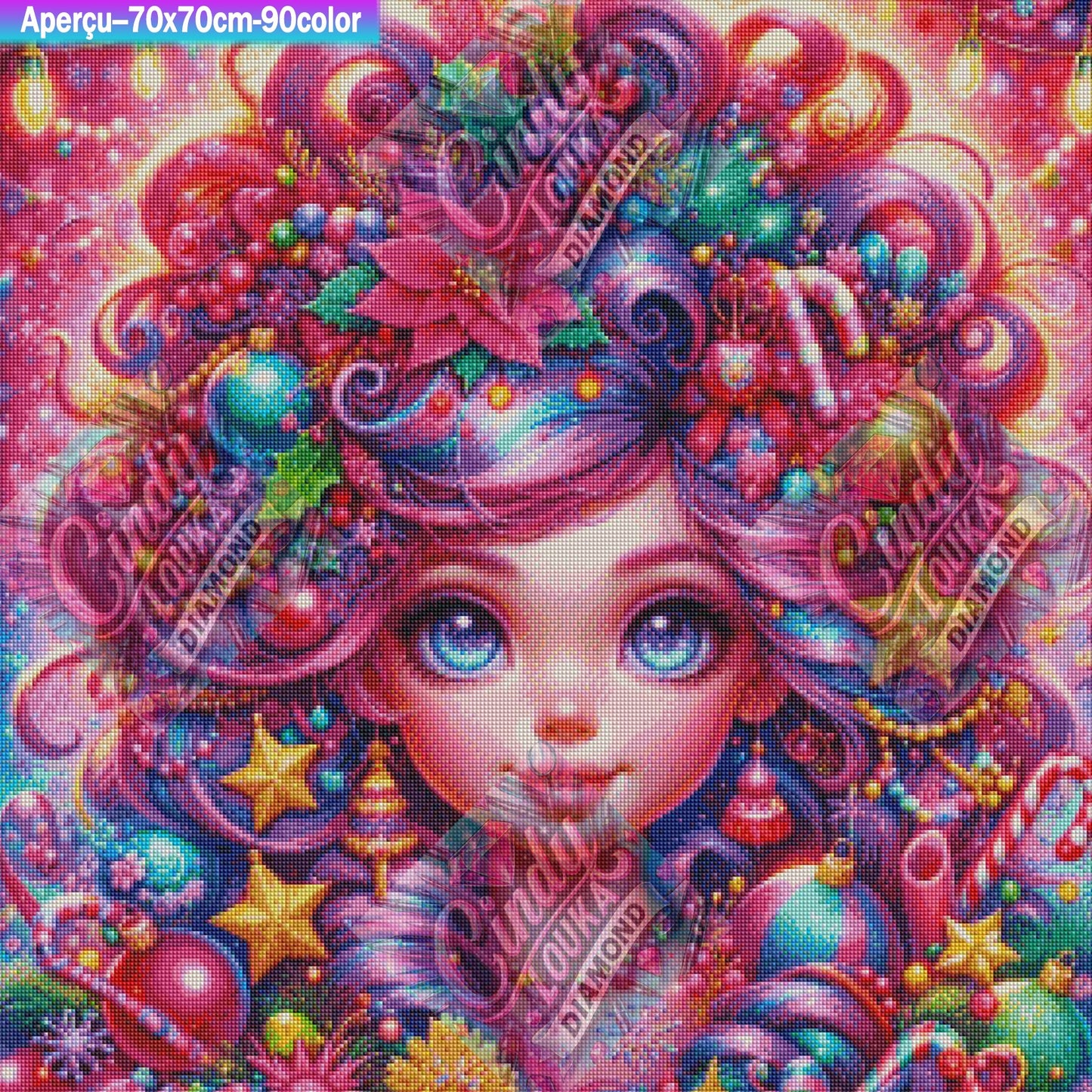 Magie Dans Les Boucles De Noël 70x70 cm