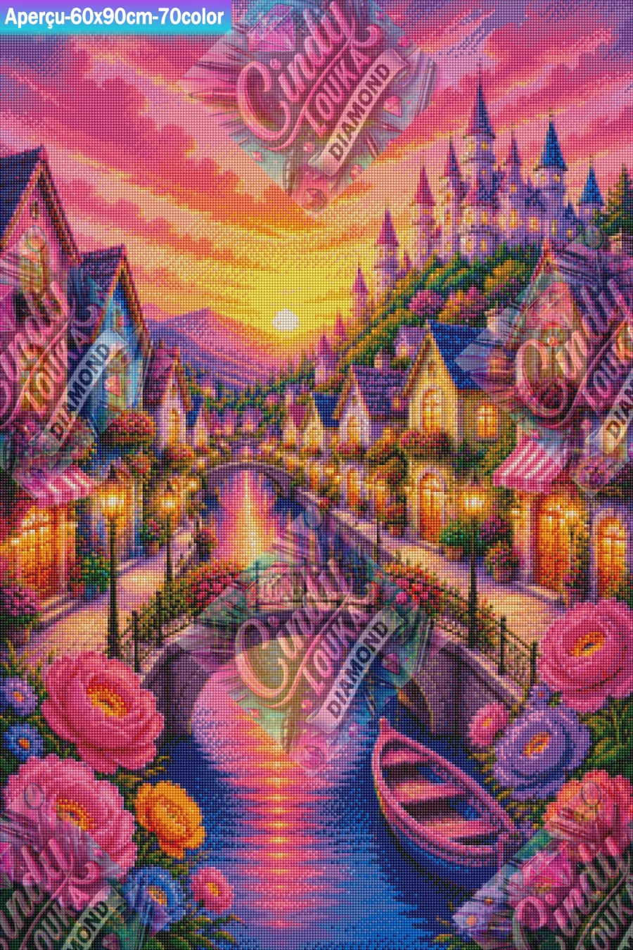 Rêve d’un Village Éternel 60x90 cm