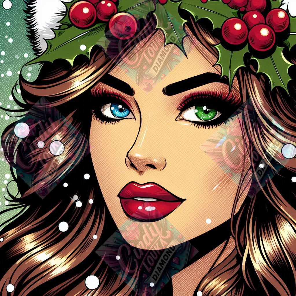 Reine Pop de Noël 60x60 cm