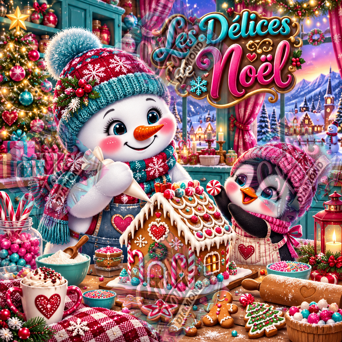 Les Délices de Noël 80x80 cm