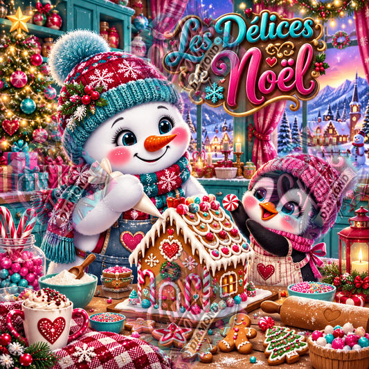 Les Délices de Noël 80x80 cm