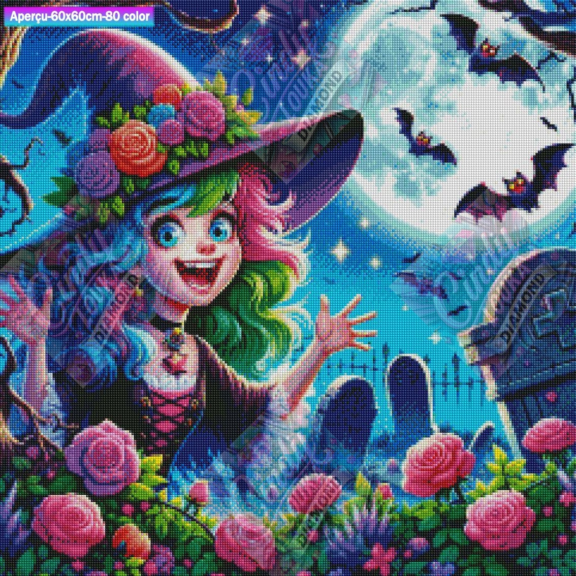 Le Cimetière Des Chauves Sourires 60x60 cm