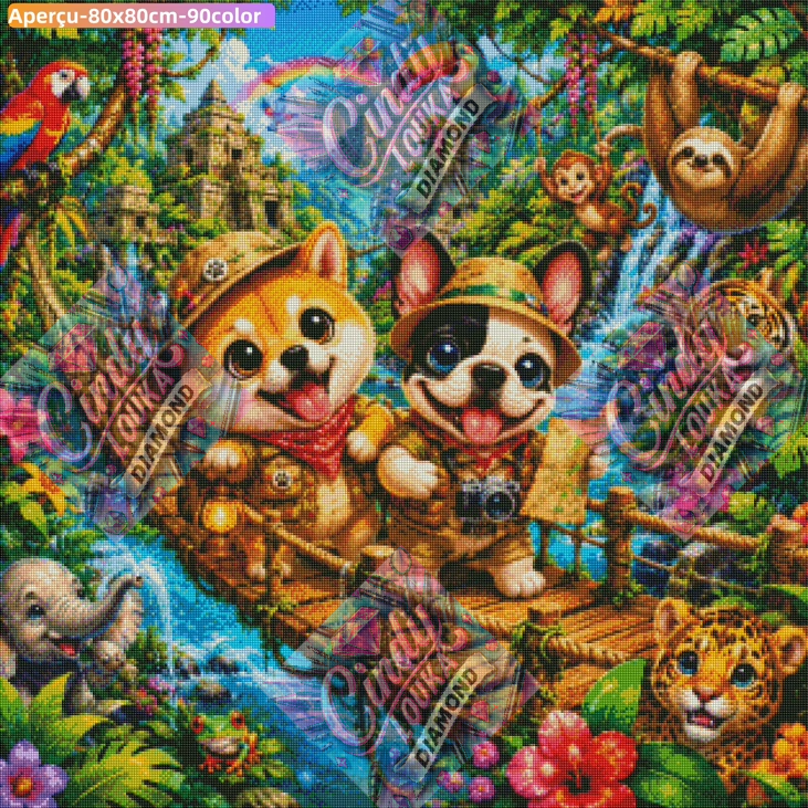 Les Petits Explorateurs 80x80cm