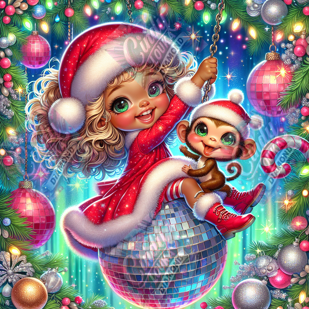 Noël à Facettes Enchantées 70x70 cm