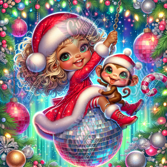 Noël à Facettes Enchantées 70x70 cm