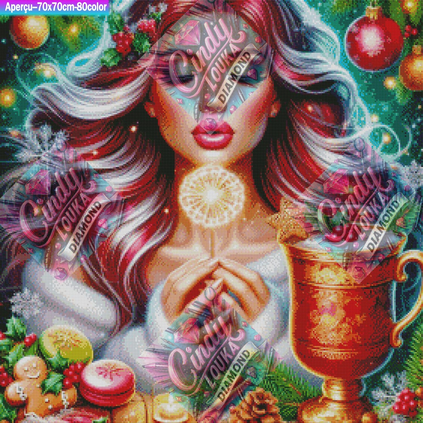 Vœux Lumineux De Noël 80x80 cm