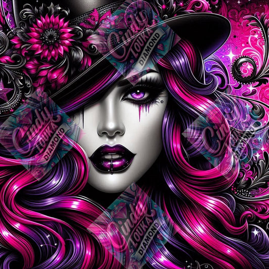 3. Larmes de Magenta Noir 70x70 cm