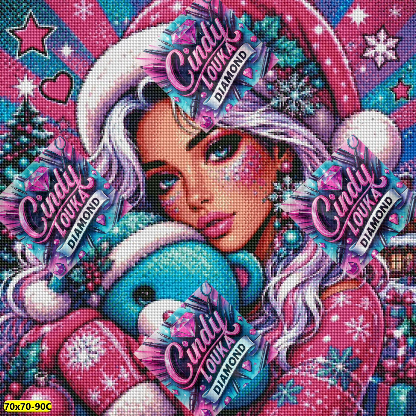 Noël Pop et Féerique 70x70 cm