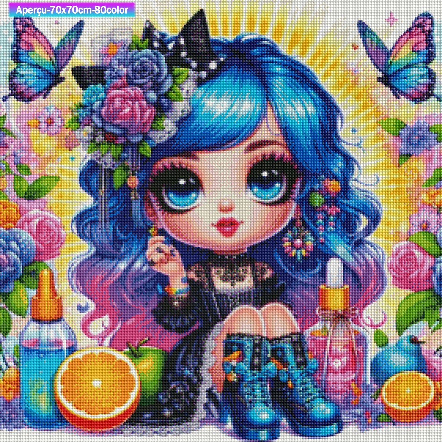 Princesse Fruitée 70x70 cm