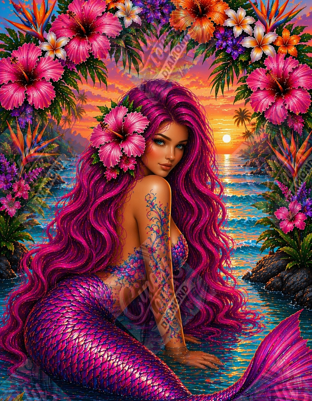 Sirène Sunset Paradise 80x100cm